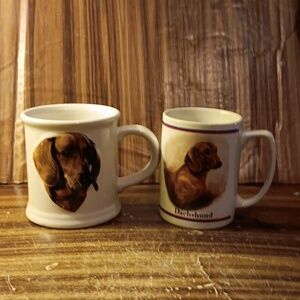 Set of dachshund coffee ☕️ cups mugs